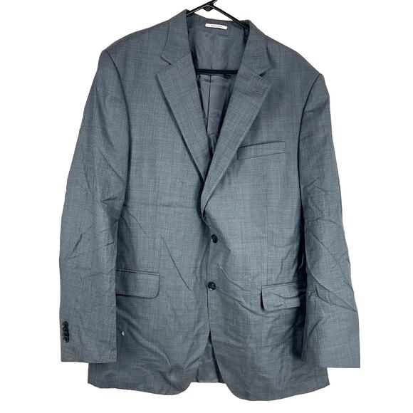 Peter Millar NWOT Gray 100% Wool Men's Sports Coat 46T 2 Button Closure Blazer - Picture 1 of 8